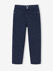 Girls-Trousers-Mom Fit Trousers with Diamanté for Girls