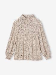 Girls-Tops-Roll Neck Tops-Printed Undershirt for Girls