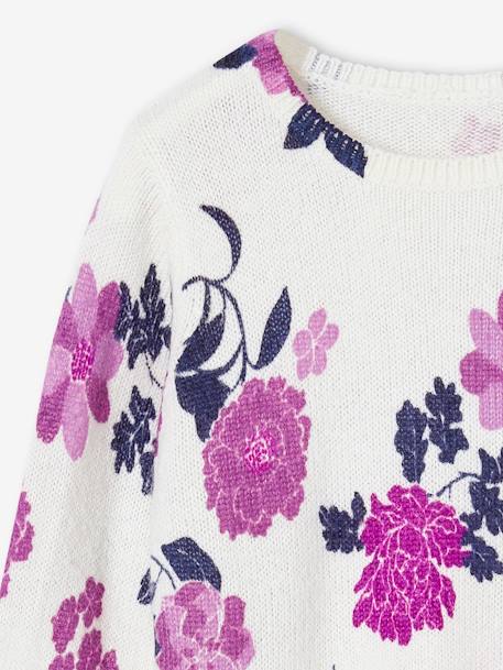 Floral Jumper for Girls printed pink 