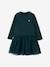 Dual Fabric Dress for Girls, Christmas Special Dark Blue+Dark Red+green 