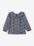 Floral Blouse with Peter Pan Collar, for Babies slate blue 