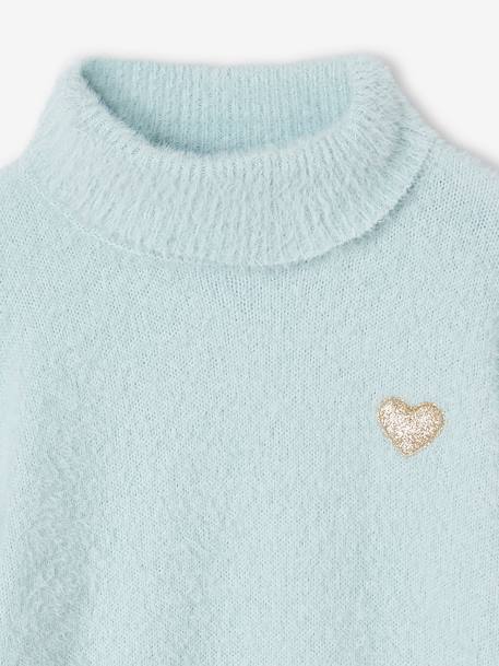 High neck top for girls sky blue 