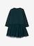 Dual Fabric Dress for Girls, Christmas Special Dark Blue+Dark Red+green 