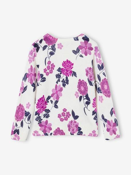 Floral Jumper for Girls printed pink 