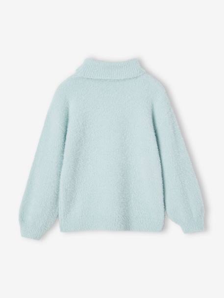 High neck top for girls sky blue 