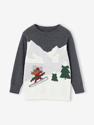 -Christmas Special Jumper with Fun Landscape Motif for Boys