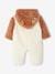 Christmas Reindeer Onesie in Plush Fabric for Babies pecan nut 