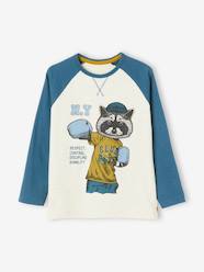 Boys-Sports Top with Boxer Raccoon, Raglan Sleeves, for Boys