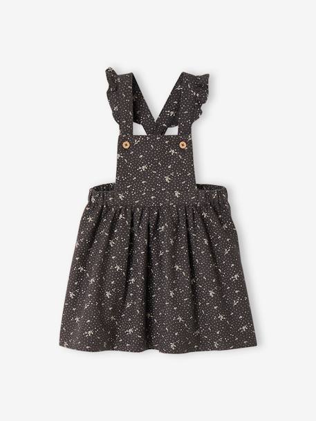 Dungaree Dress in Carded Cotton for Babies anthracite 