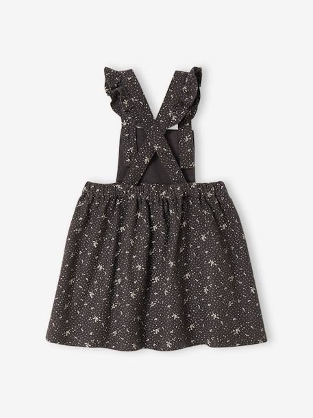 Dungaree Dress in Carded Cotton for Babies anthracite 