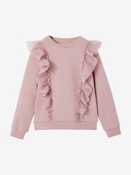 Girls-Sweatshirt with Ruffles in Glittery Tulle for Girls