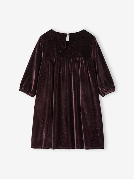 Occasion Dress in Iridescent Panne Velvet plum 