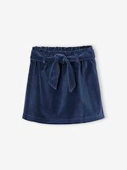 Girls-Paperbag Skirt in Velvet for Girls