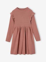 Girls-Knitted Dress with Ruffles for Girls