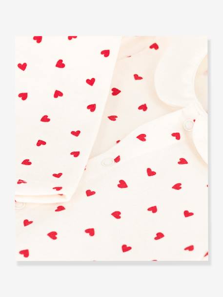 Small Hearts Jumpsuit for Babies, PETIT BATEAU printed white 