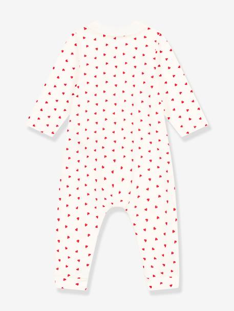 Small Hearts Jumpsuit for Babies, PETIT BATEAU printed white 