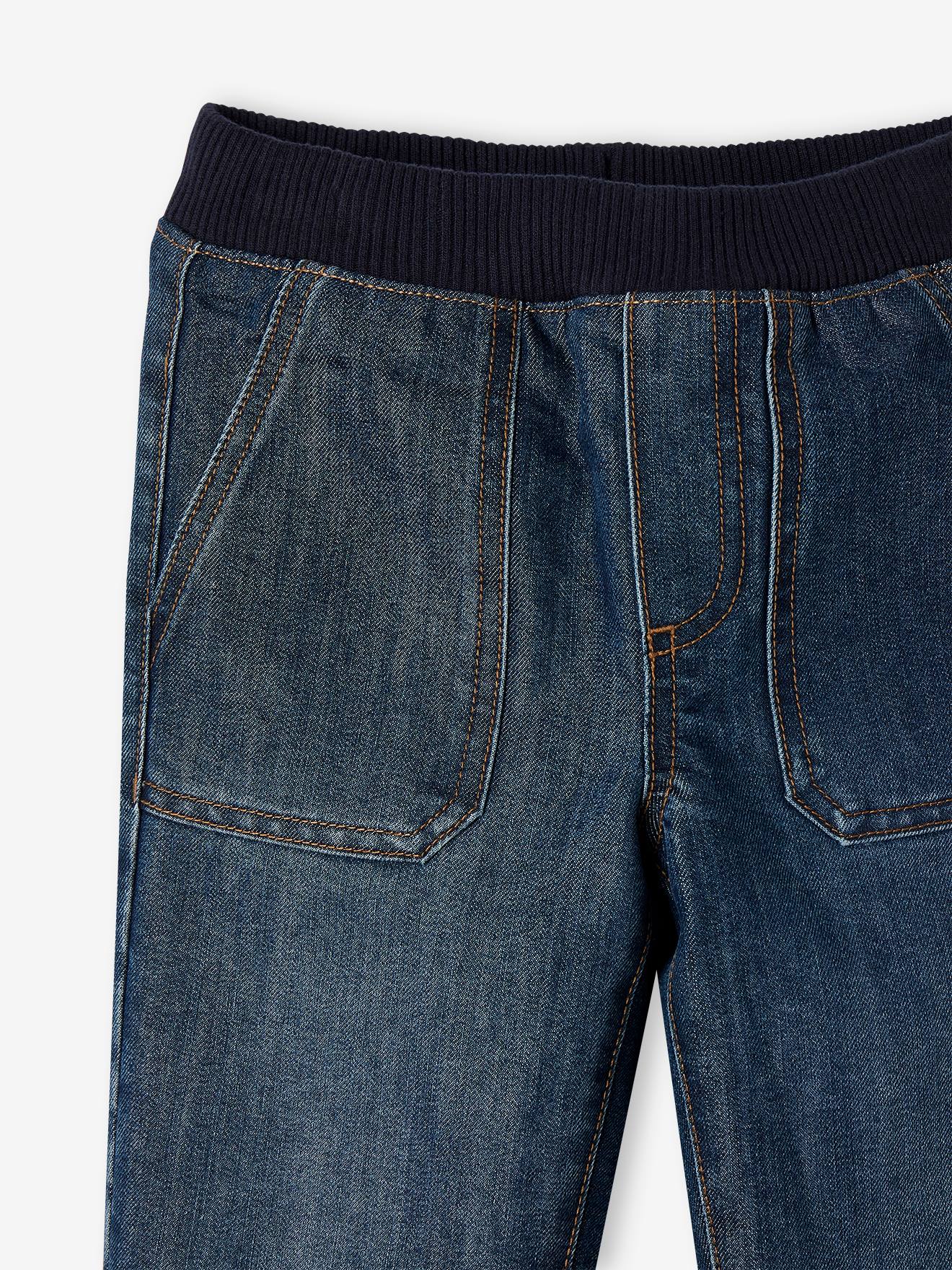 Blue jeans with fleece sales lining