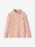 Polo Neck Top in Rib Knit for Girls multicoloured+rosy 