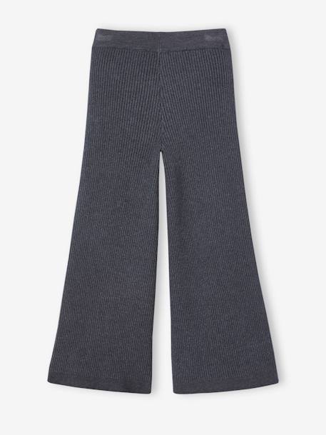 Wide Trousers in Very Soft Knit for Girls anthracite 