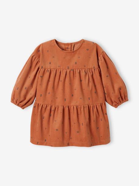 Corduroy Dress for Babies camel 