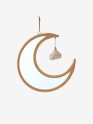 Bedding & Decor-Moon & Cloud Rattan Mirror