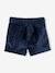 Fancy Shorts in Plain Velour, for Girls aubergine+navy blue+red 