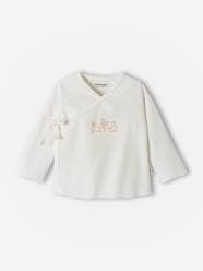 Baby-T-shirts & Roll Neck T-Shirts-Wrap-Over Jacket in Organic Cotton for Newborn Baby