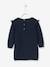 Baby Knitted Dress with Dog Embroidery Dark Blue 