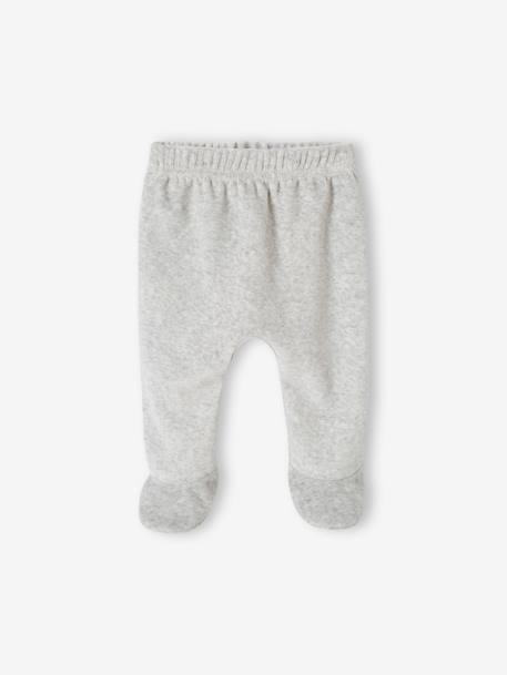 Christmas Velour Pyjamas for Babies marl grey 