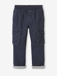 Boys-Trousers-Easy to Slip-on Cargo Trousers with Lining for Boys