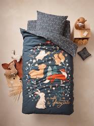 Duvet Cover & Pillowcase Set for Children in Recycled Cotton, Brocéliande