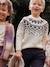 Jacquard Knit Jumper, Round Neckline, for Boys beige 