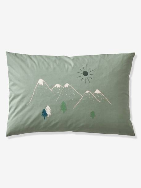 Children's Duvet Cover + Pillowcase Set, Nomad printed green 