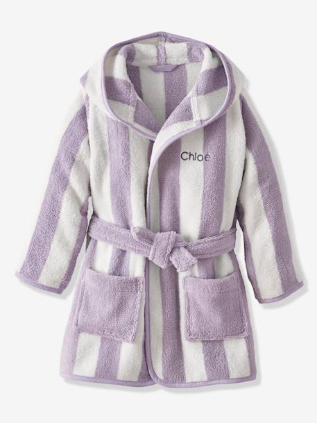 Striped Bathrobe for Children, Transat striped green+striped pink+striped violet+striped yellow 