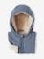 Padded Jacket with Removable Lined Hood for Babies grey blue 