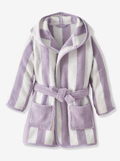 Striped Bathrobe for Children, Transat striped green+striped pink+striped violet+striped yellow 