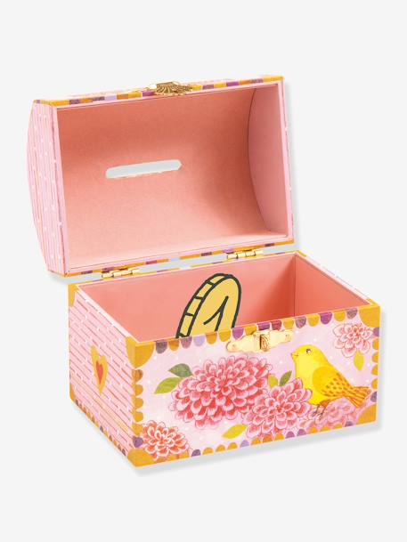 Birds & Flowers Money Box - DJECO printed pink 