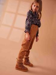 Girls-MorphologiK Mom Fit Corduroy Trousers for Girls, NARROW Hip