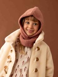 Girls-Accessories-Winter Hats, Scarves, Gloves & Mittens-Rib Knit Hood for Girls