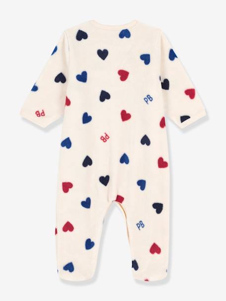 Polar Fleece Onesie for Babies, PETIT BATEAU printed beige 