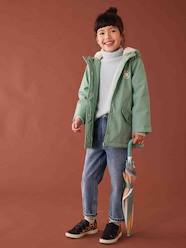 Girls-Coats & Jackets-Trenchcoats & Raincoats-Raincoat with Sherpa Lining for Girls