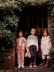 -Corduroy Paperbag Trousers for Girls