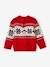 Christmas Special Jacquard Knit Jumper for Babies, Family Capsule Collection fir green+red 