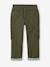 Easy to Slip-on Cargo Trousers with Lining for Boys khaki+night blue 