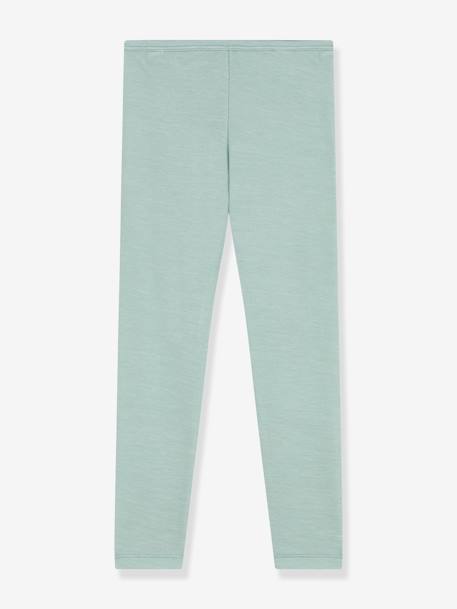 Leggings in Wool & Cotton, PETIT BATEAU green 