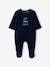 Pack of 2 Velour Sleepsuits for Babies, BASICS night blue 