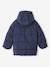 Padded Coat with Hood & Sherpa Lining for Boys crystal blue+navy blue 