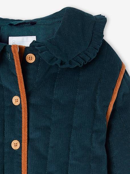 Quilted Corduroy Jacket for Girls fir green 