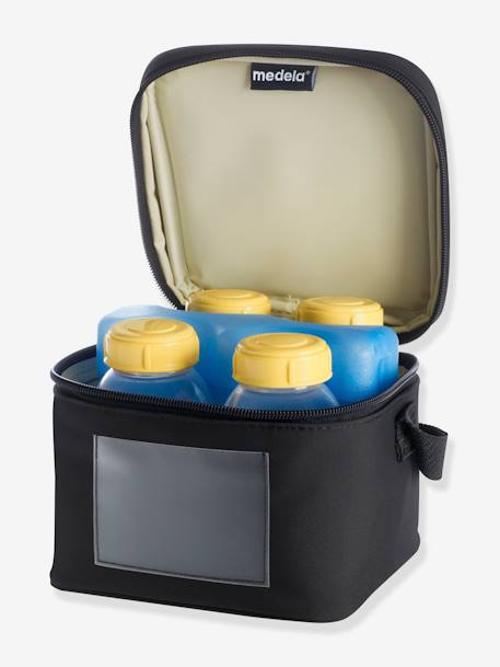 Cooler Bag - Compartment & Ice Pack + 4 Bottles, MEDELA black 