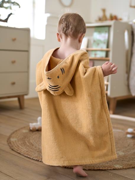 Bathing Poncho for Babies, Animal apricot+beige+ochre 